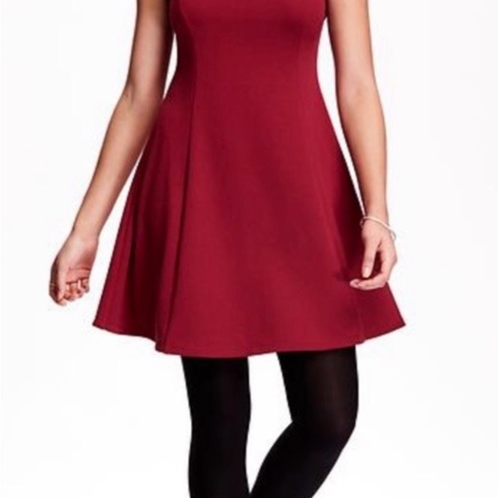Old Navy Sleeveless Solid Knit Burgundy Dress size M